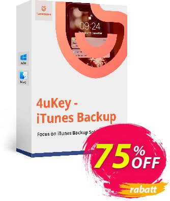 TTenorshare 4uKey iTunes Backup for Mac (Lifetime License) Coupon, discount discount. Promotion: coupon code