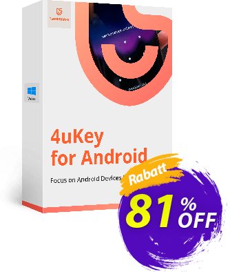 Tenorshare 4uKey for Android (MAC) Coupon, discount discount. Promotion: coupon code