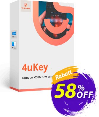 Tenorshare 4uKey for Mac (1 Month License) discount coupon 58% OFF Tenorshare 4uKey for Mac (1 Month License), verified - Stunning promo code of Tenorshare 4uKey for Mac (1 Month License), tested & approved