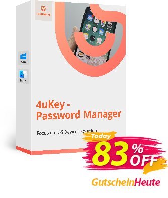 Tenorshare 4uKey Password Manager for MAC (1 month) Coupon, discount 83% OFF Tenorshare 4uKey Password Manager for MAC (1 month), verified. Promotion: Stunning promo code of Tenorshare 4uKey Password Manager for MAC (1 month), tested & approved
