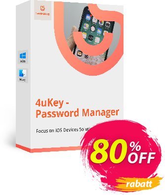 Tenorshare 4uKey Password Manager for MAC (Lifetime) discount coupon 80% OFF Tenorshare 4uKey Password Manager for MAC (Lifetime), verified - Stunning promo code of Tenorshare 4uKey Password Manager for MAC (Lifetime), tested & approved