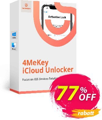 Tenorshare 4MeKey for MAC (1 Year License) Coupon, discount 77% OFF Tenorshare 4MeKey for MAC (1 Year License), verified. Promotion: Stunning promo code of Tenorshare 4MeKey for MAC (1 Year License), tested & approved