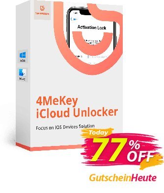 Tenorshare 4MeKey for MAC - 1 Month License  Gutschein 77% OFF Tenorshare 4MeKey for MAC (1 Month License), verified Aktion: Stunning promo code of Tenorshare 4MeKey for MAC (1 Month License), tested & approved