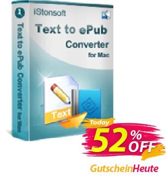 iStonsoft Text to ePub Converter for Mac Coupon, discount 60% off. Promotion: 