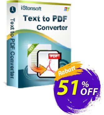 iStonsoft Text to PDF Converter Coupon, discount 60% off. Promotion: 