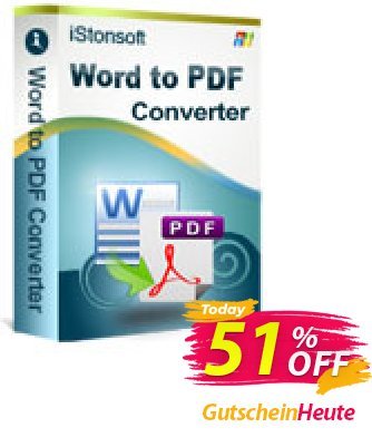 iStonsoft Word to PDF Converter Coupon, discount 60% off. Promotion: 