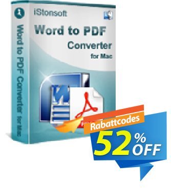 iStonsoft Word to PDF Converter for Mac Coupon, discount 60% off. Promotion: 