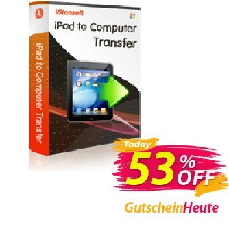 iStonsoft iPad to Computer Transfer Coupon, discount 60% off. Promotion: 