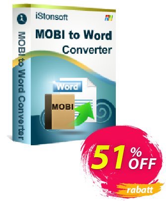 iStonsoft MOBI to Word Converter Coupon, discount 60% off. Promotion: 