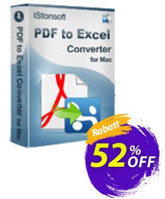 iStonsoft PDF to Excel Converter for Mac Coupon, discount 60% off. Promotion: 