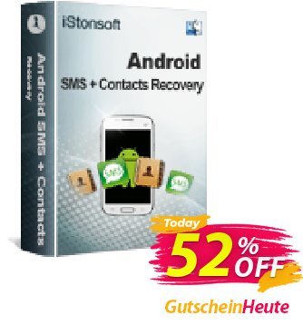 iStonsoft Android SMS+Contacts Recovery (Mac Version) Coupon, discount 60% off. Promotion: 