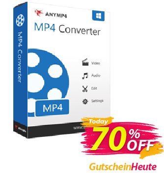 AnyMP4 MP4 Converter Lifetime Coupon, discount AnyMP4 coupon (33555). Promotion: 50% AnyMP4 promotion