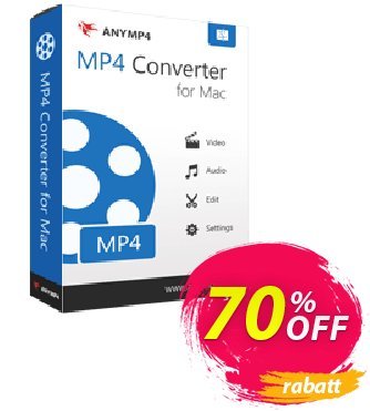 AnyMP4 MP4 Converter for Mac Lifetime discount coupon AnyMP4 coupon (33555) - 50% AnyMP4 promotion
