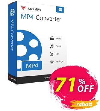 AnyMP4 MP4 Converter Coupon, discount AnyMP4 coupon (33555). Promotion: 50% AnyMP4 promotion