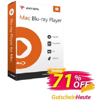 AnyMP4 Mac Blu-ray Player lifetime Coupon, discount AnyMP4 coupon (33555). Promotion: 