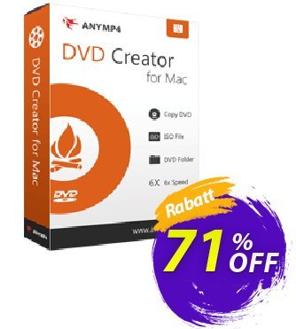 AnyMP4 DVD Creator for Mac Lifetime Coupon, discount AnyMP4 coupon (33555). Promotion: 