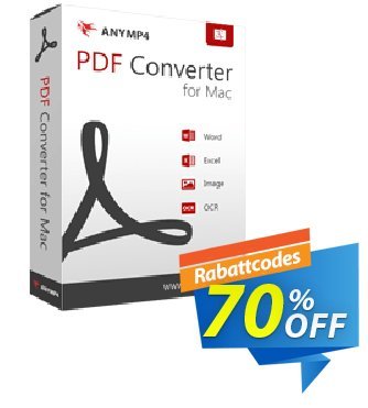 AnyMP4 PDF Converter for Mac Coupon, discount AnyMP4 coupon (33555). Promotion: 