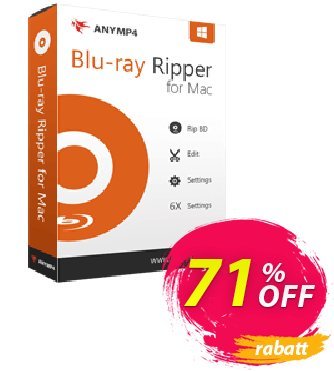AnyMP4 Blu-ray Ripper for Mac Coupon, discount AnyMP4 coupon (33555). Promotion: 