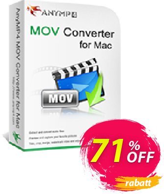 AnyMP4 MOV Converter for Mac Lifetime License Coupon, discount AnyMP4 coupon (33555). Promotion: 50% AnyMP4 promotion