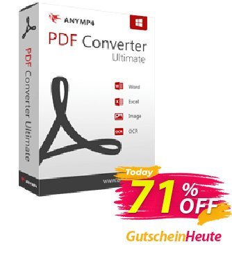 AnyMP4 PDF Converter Ultimate Coupon, discount AnyMP4 coupon (33555). Promotion: 