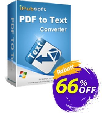 iPubsoft PDF to Text Converter Coupon, discount 65% disocunt. Promotion: 