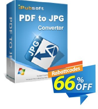 iPubsoft PDF to JPG Converter Coupon, discount 65% disocunt. Promotion: 