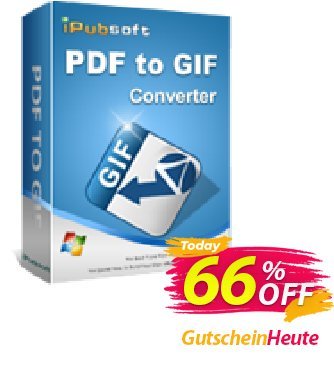 iPubsoft PDF to GIF Converter Coupon, discount 65% disocunt. Promotion: 