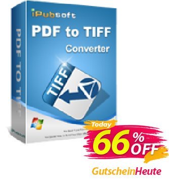 iPubsoft PDF to TIFF Converter Coupon, discount 65% disocunt. Promotion: 