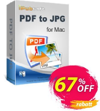 iPubsoft PDF to JPG Converter for Mac Coupon, discount 65% disocunt. Promotion: 