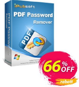 iPubsoft PDF Password Remover Coupon, discount 65% disocunt. Promotion: 
