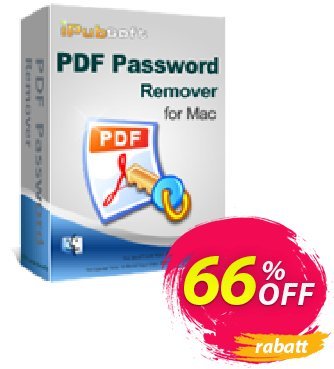 iPubsoft PDF Password Remover for Mac Coupon, discount 65% disocunt. Promotion: 