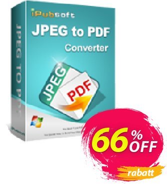 iPubsoft JPEG to PDF Converter Coupon, discount 65% disocunt. Promotion: 
