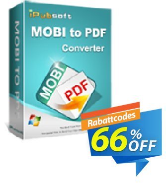 iPubsoft Mobi to PDF Converter Coupon, discount 65% disocunt. Promotion: 