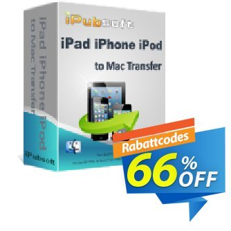 iPubsoft iPad iPhone iPod to Mac Transfer Coupon, discount 65% disocunt. Promotion: 