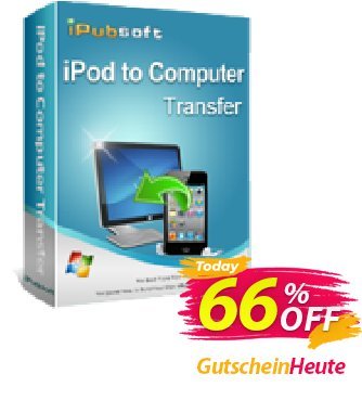 iPubsoft iPod to Computer Transfer Coupon, discount 65% disocunt. Promotion: 