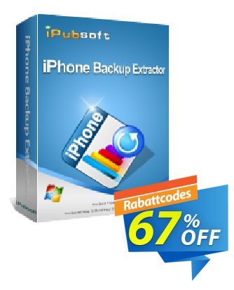 iPubsoft iPhone Backup Extractor Coupon, discount 65% disocunt. Promotion: 