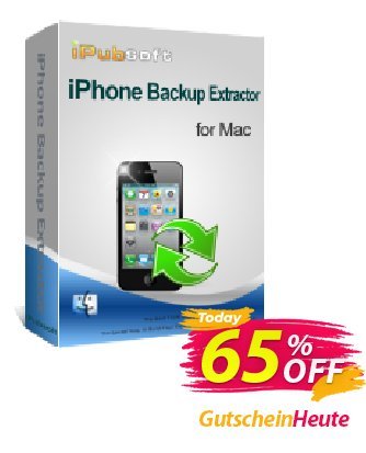 iPubsoft iPhone Backup Extractor for Mac Coupon, discount 65% disocunt. Promotion: 