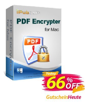 iPubsoft PDF Encrypter for Mac Coupon, discount 65% disocunt. Promotion: 