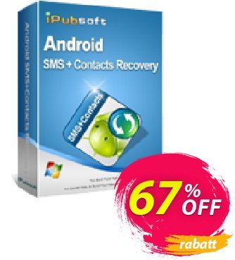 iPubsoft Android SMS+Contacts Recovery Coupon, discount 65% disocunt. Promotion: 