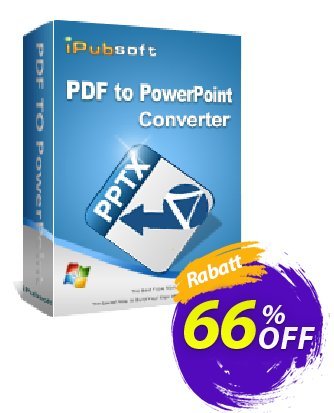 iPubsoft PDF to PowerPoint Converter Coupon, discount 65% disocunt. Promotion: 
