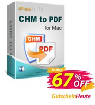 iPubsoft CHM to PDF Converter for Mac Coupon, discount 65% disocunt. Promotion: 