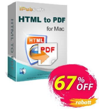 iPubsoft HTML to PDF Converter for Mac discount coupon 65% disocunt - 