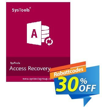 SysTools Access Recovery Gutschein 30% OFF SysTools Access Recovery, verified Aktion: Awful sales code of SysTools Access Recovery, tested & approved