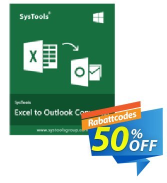 SysTools Excel to Outlook (Enterprise) Coupon, discount SysTools coupon 36906. Promotion: 