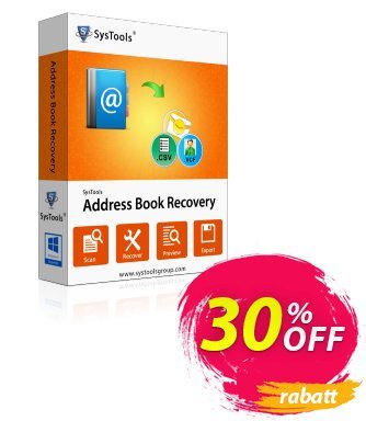 SysTools Address Book Recovery Coupon, discount SysTools Summer Sale. Promotion: 