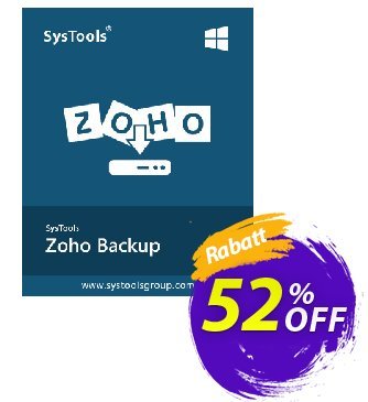 SysTools ZOHO Backup Coupon, discount 52% OFF SysTools ZOHO Backup, verified. Promotion: Awful sales code of SysTools ZOHO Backup, tested & approved