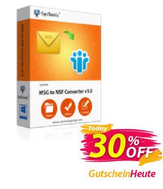 SysTools MSG to NSF Converter discount coupon SysTools Summer Sale - big promotions code of SysTools MSG to NSF Converter 2024