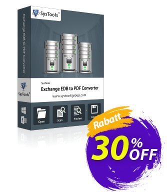 SysTools Exchange EDB to PDF Converter Coupon, discount SysTools Summer Sale. Promotion: stirring sales code of SysTools Exchange EDB to PDF Converter 2024