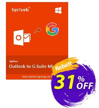 SysTools Outlook to G Suite Migrator Coupon, discount SysTools Summer Sale. Promotion: awful discount code of SysTools Outlook to G Suite 2024