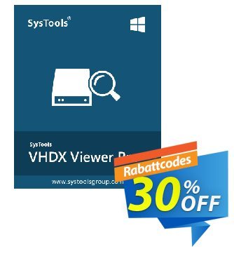 SysTools VHDX Viewer Pro Coupon, discount SysTools Summer Sale. Promotion: staggering discount code of SysTools VHDX Viewer Pro 2024